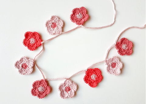 Patron De La Guirlande De Fleurs En Crochet Tuto Crochet Facile