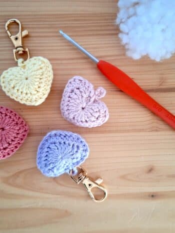 tuto porte-clé coeur crochet