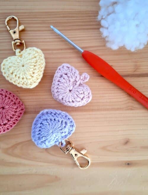 tuto porte-clé coeur crochet